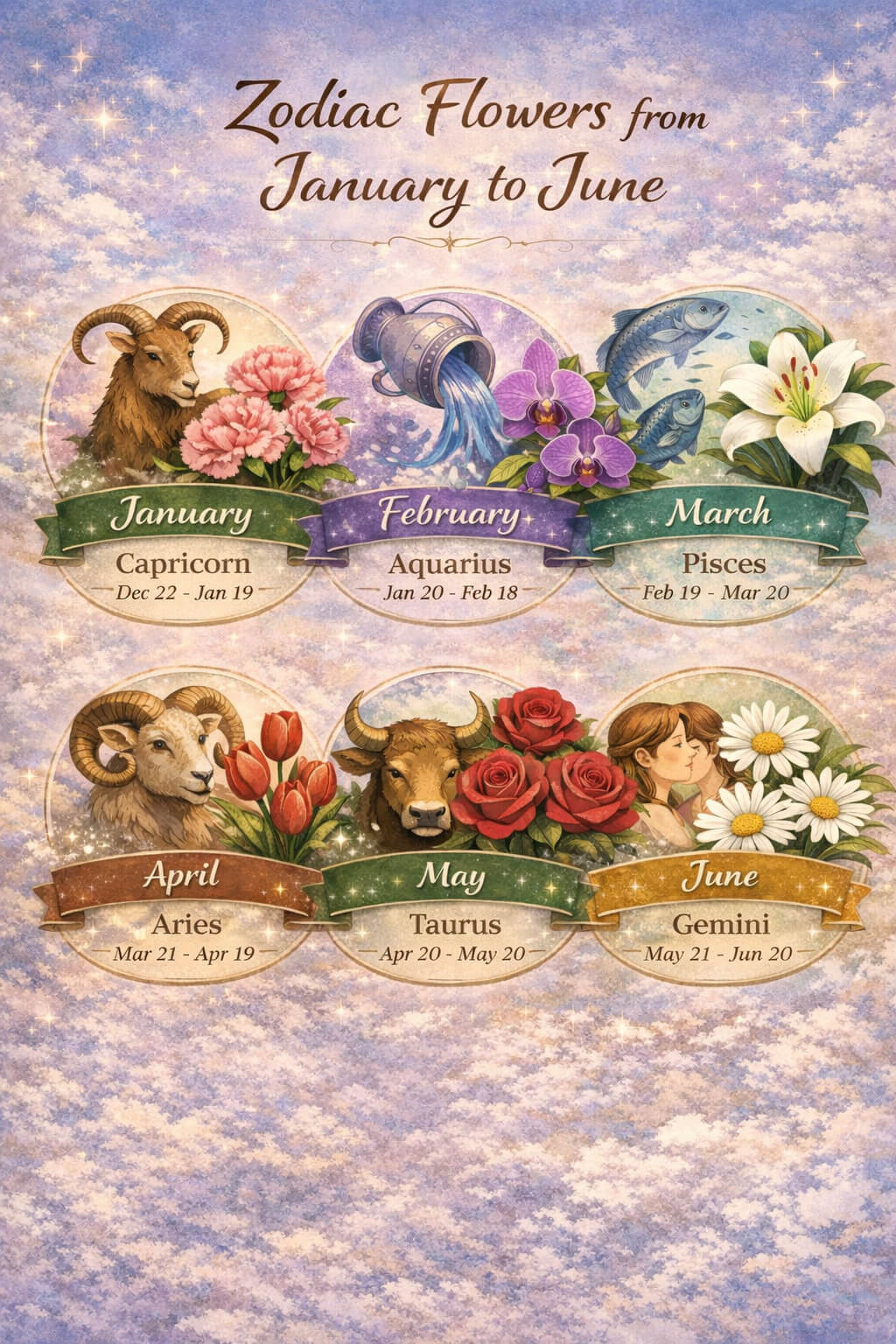 Recommended Zodiac Flowers from January to June - Flower Meaning Inspiration for Different Birthday Months