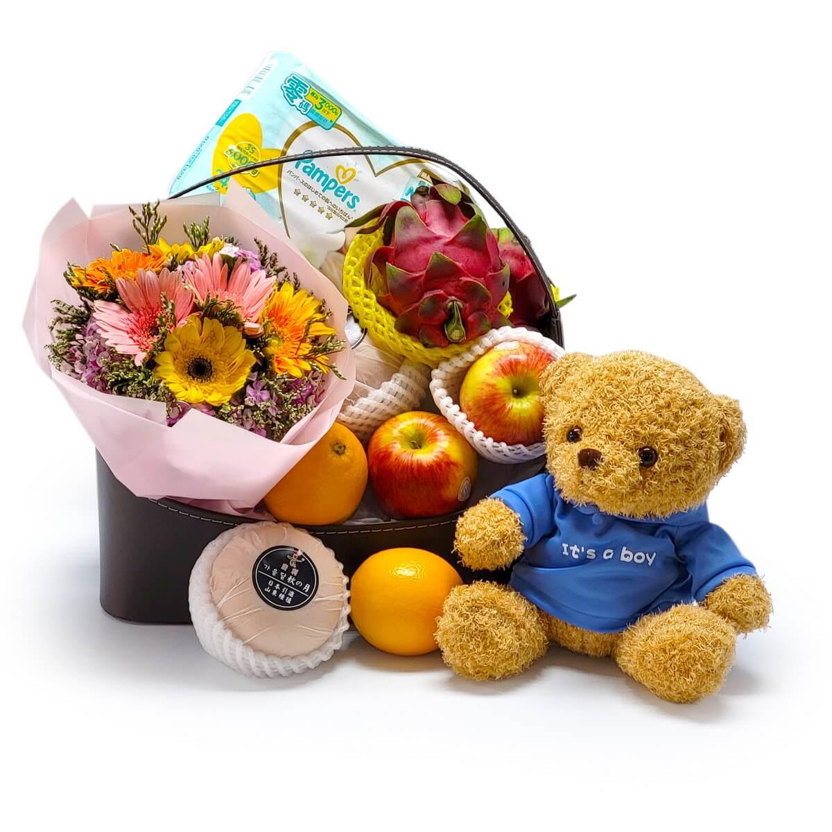 New Baby Gift Basket 2 Fruit Baskets